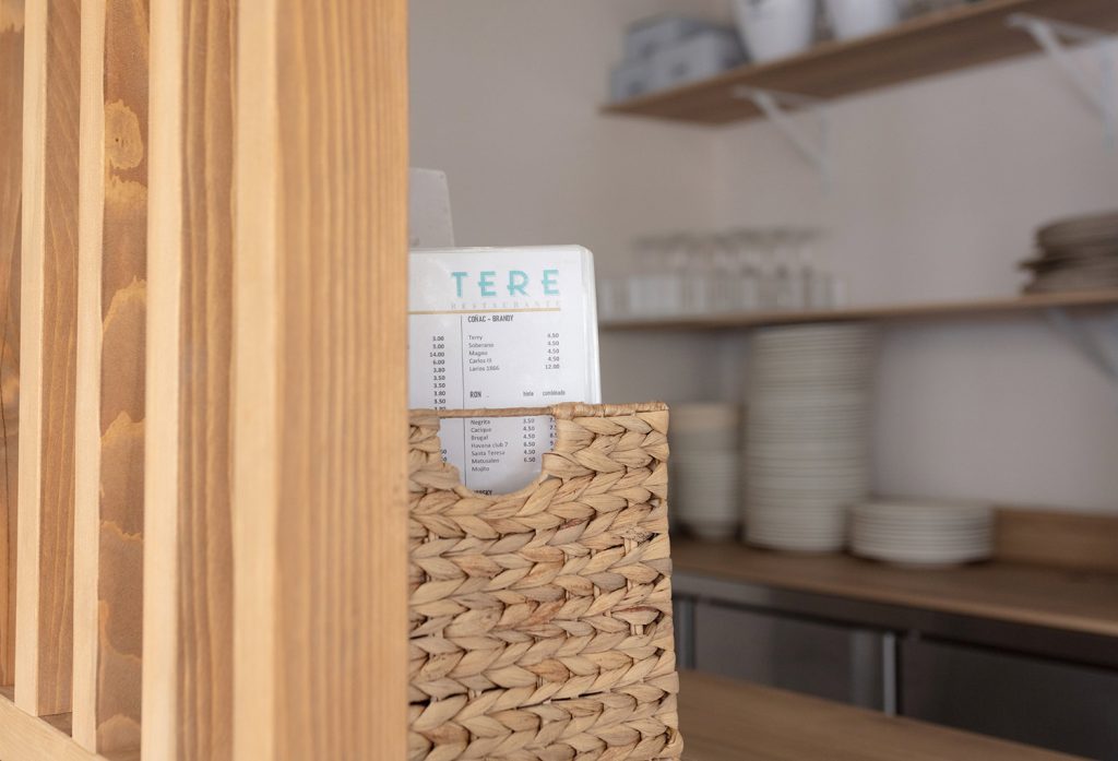 Detalle carta restaurante Tere